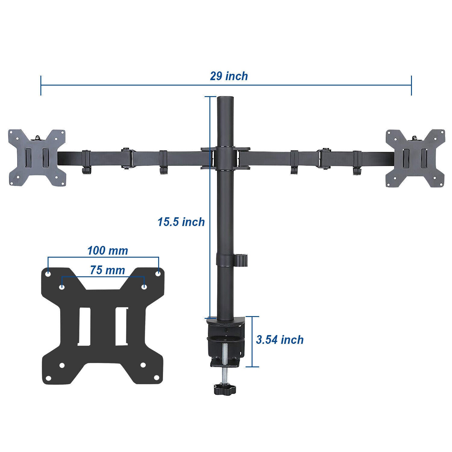 Dual Arm Desk Monitor Stand