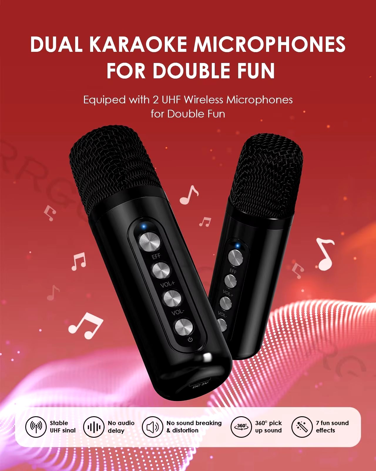 Karaoke Bluetooth Speaker Portable 360 Stereo Surround Wireless