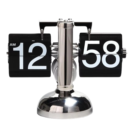 Vintage Flip Page Clock | Automatic Quartz Timepiece