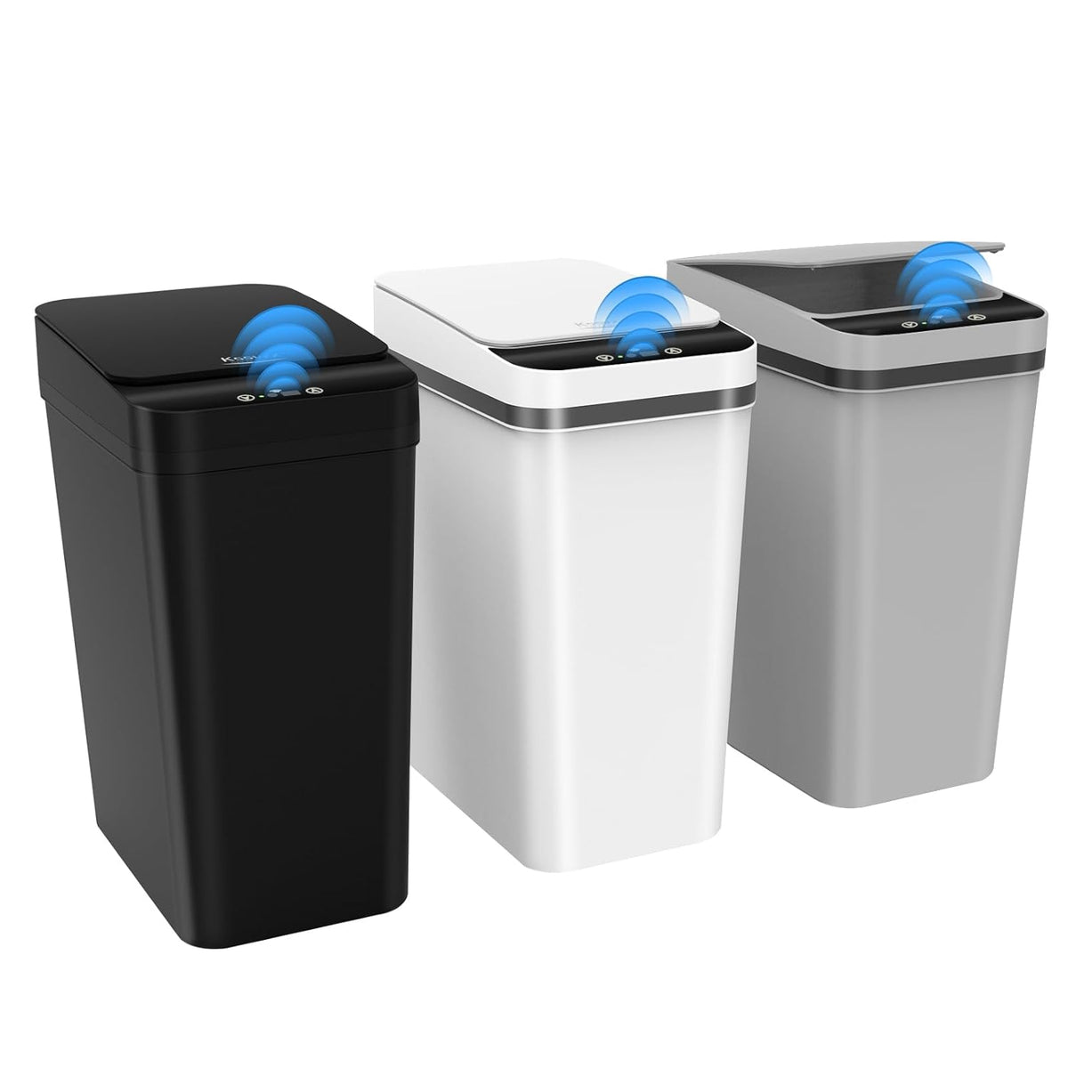 3 Pack Automatic Small Bathroom Trash Can with Lid