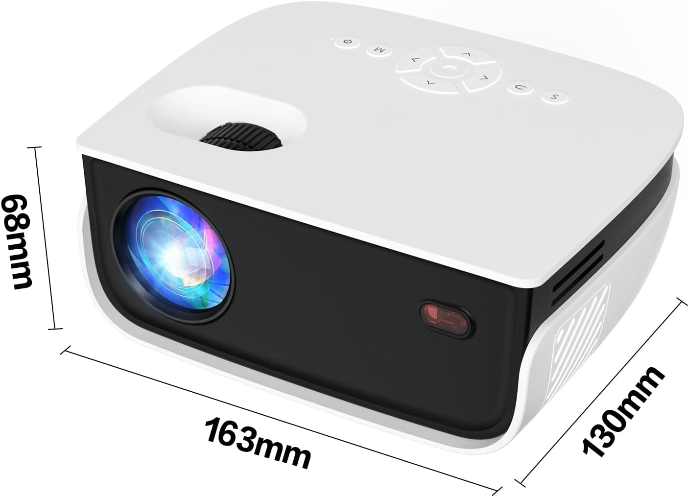 Outdoor Projector, Mini Projector for Home Theater, 1080P and 240"