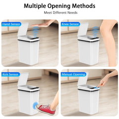 3 Pack Automatic Small Bathroom Trash Can with Lid