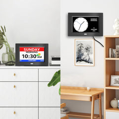 7 Inch Clock with Day and Date for Elderly Large Display Digital Clock