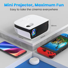 Outdoor Projector, Mini Projector for Home Theater, 1080P and 240"