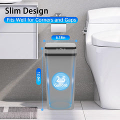 3 Pack Automatic Small Bathroom Trash Can with Lid