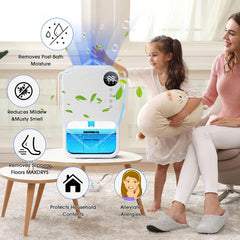 Compact 40 oz Portable Dehumidifier with Digital Display & Auto-Off for 500 sq. ft.