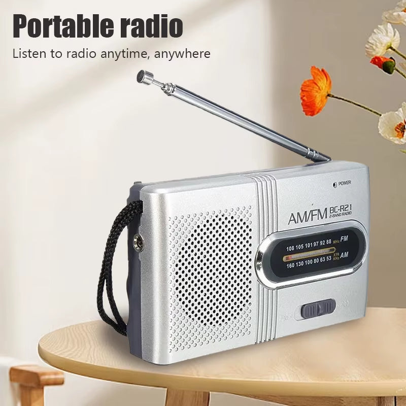 Mini Radio AM/FM Portable, Battery-Operated, Best Reception