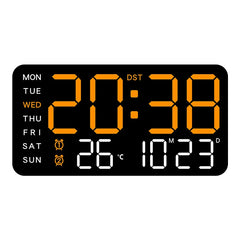 USB LED Alarm Clock with Temp, Date, 2 Alarms, Brightness, DST