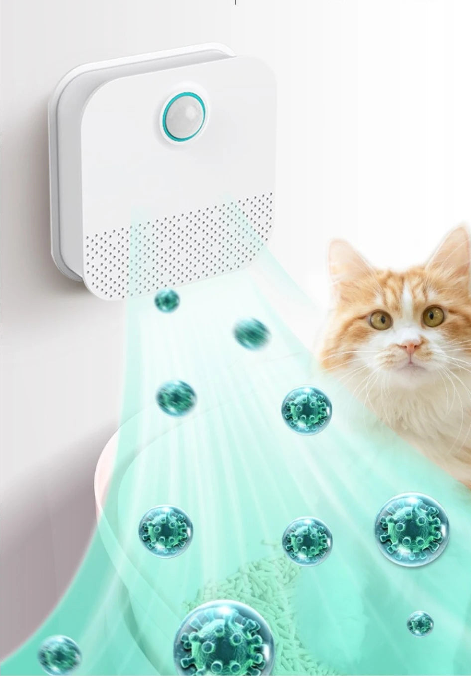 Smart Cat Odor Purifier for Litter Box & Pet Toilet Air Freshener