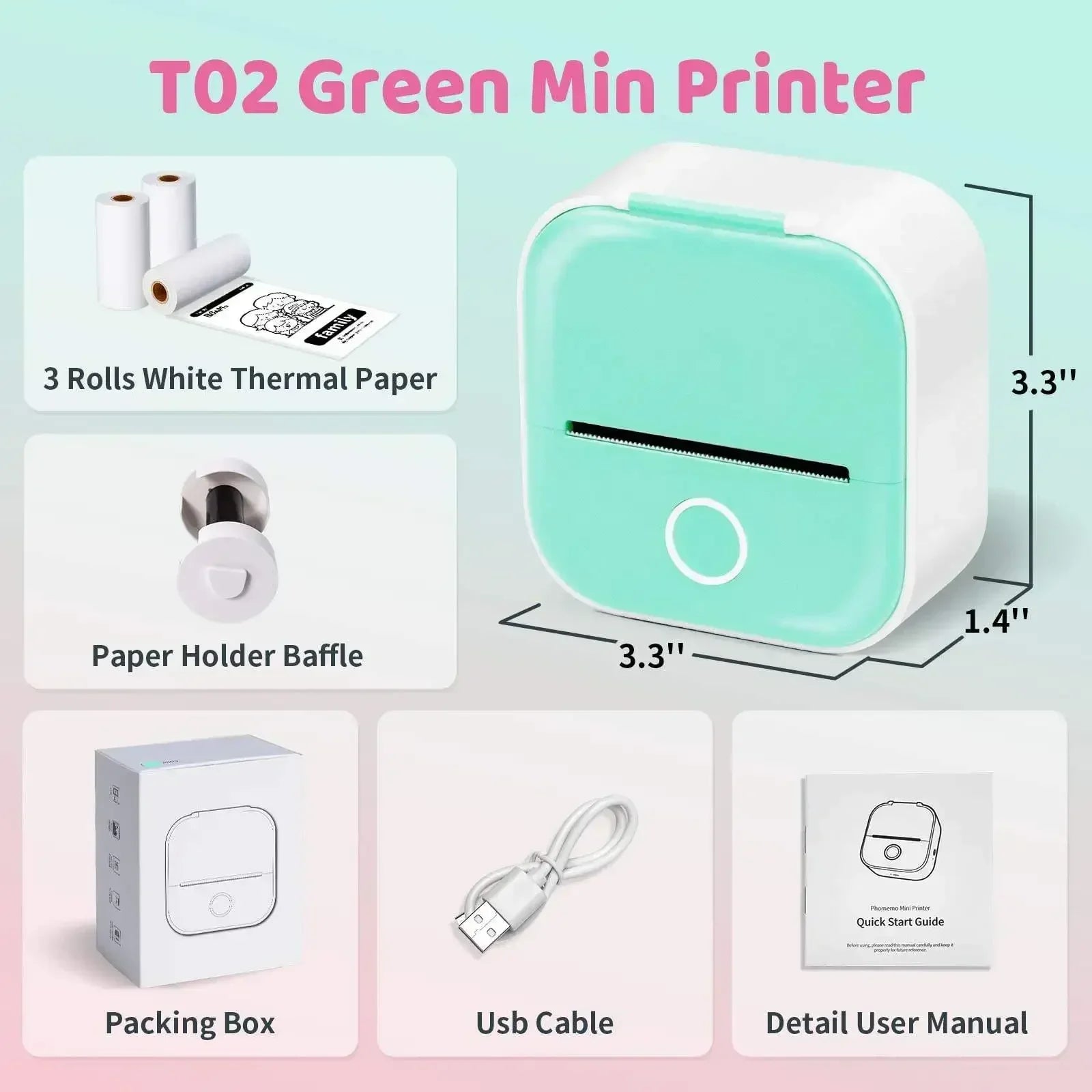  Mini Thermal Label Printer