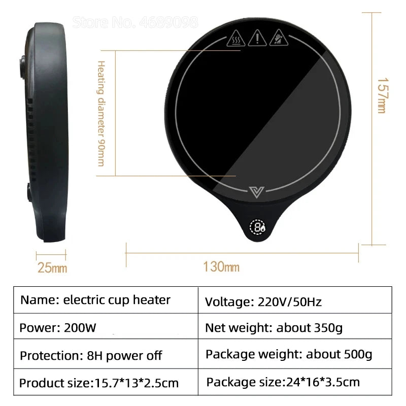 200W Cup Heater Mug Warmer 100°C Hot Tea Makers Warmer Coaster