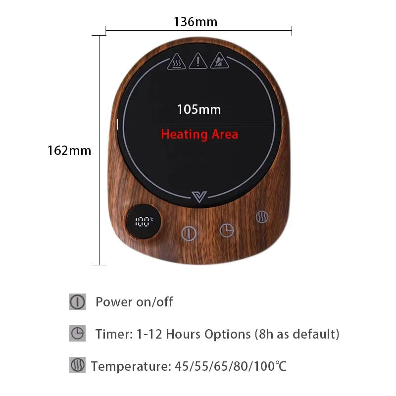 Electric Beverage Heating Plate 200W Smart Milk Tea Coffee Cup Mug Warmer