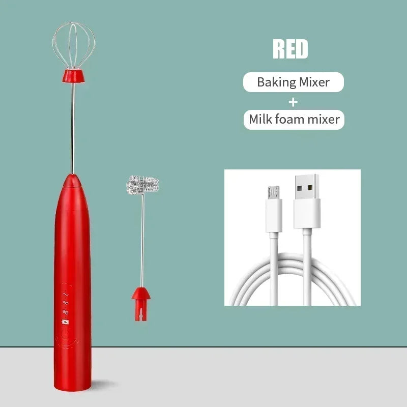 USB Rechargeable 2-in-1 Electric Egg Beater & Mini Blender