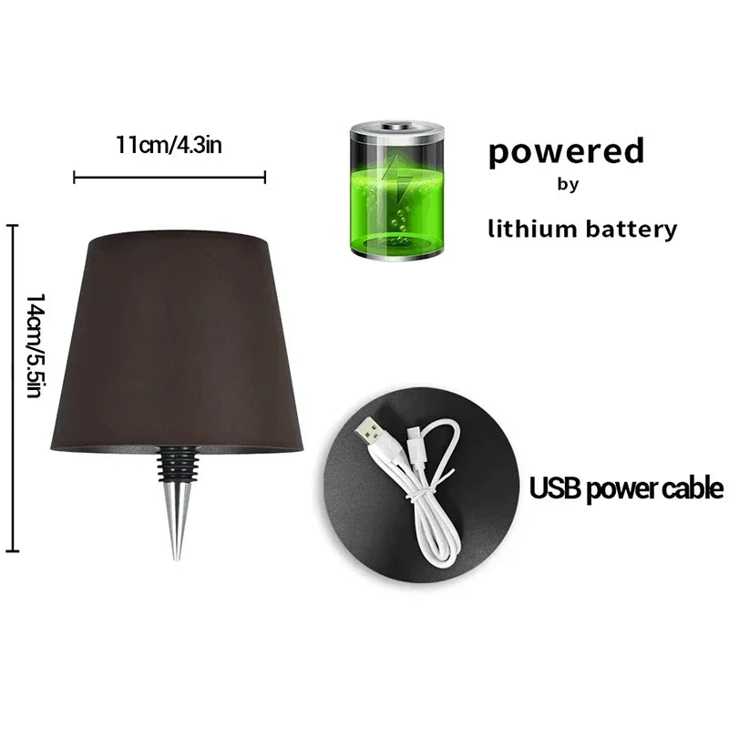 Wireless Bottle Table Lamp