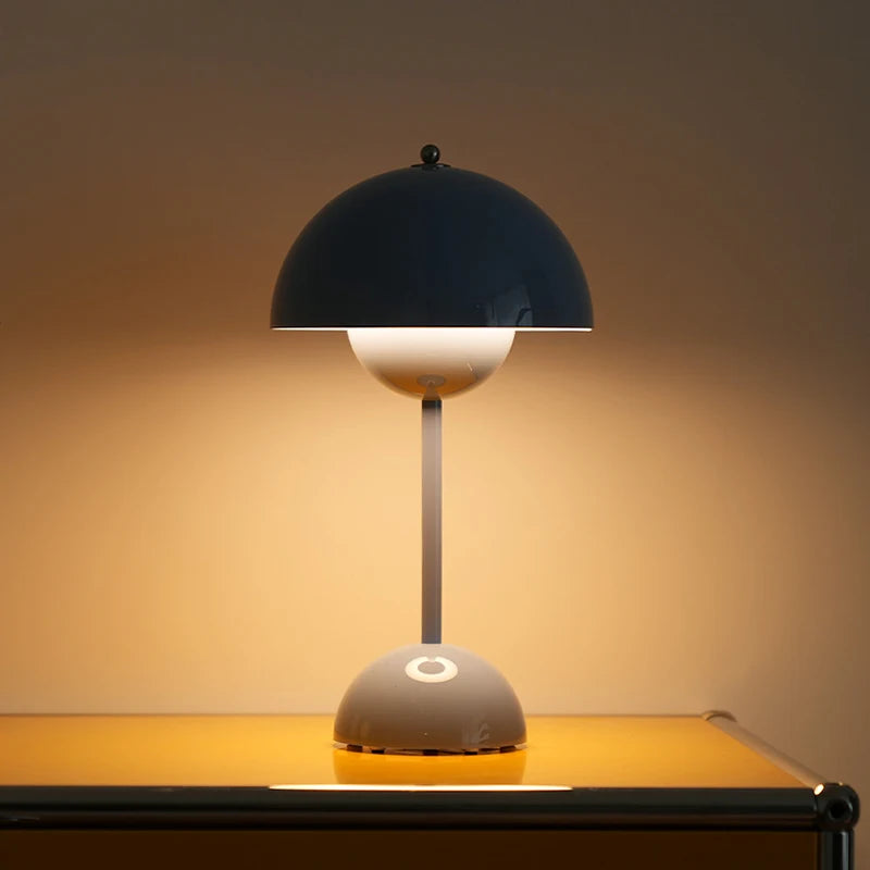 Touch-Controlled Table Lamp | Infinitely Dimmable Mushroom Desk Light