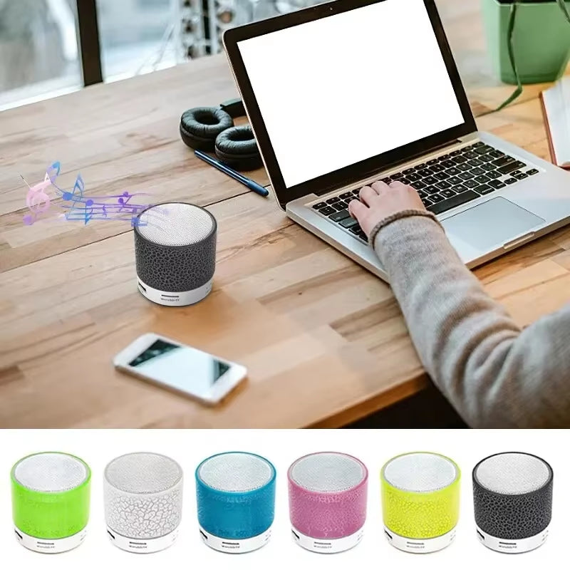 Bluetooth Mini Speaker LED Subwoofer TF Card USB Portable MP3