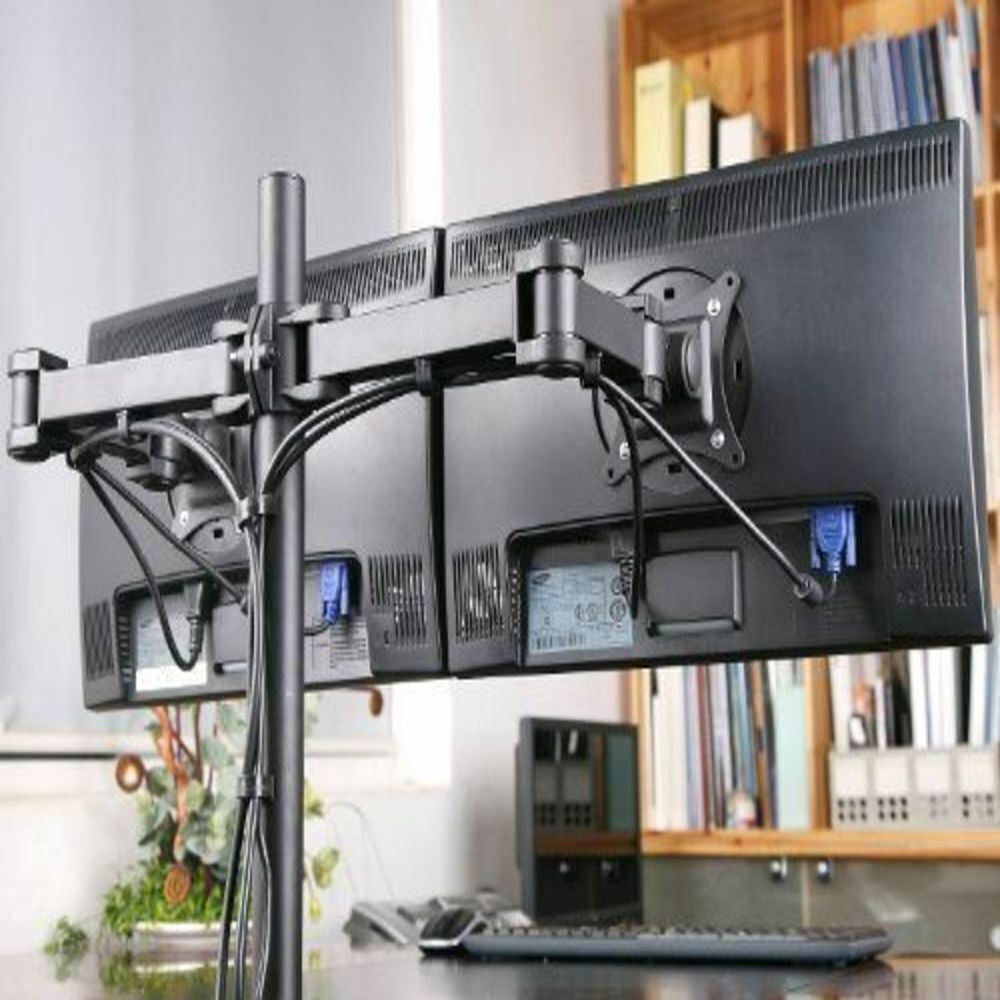 Dual Arm Desk Monitor Stand