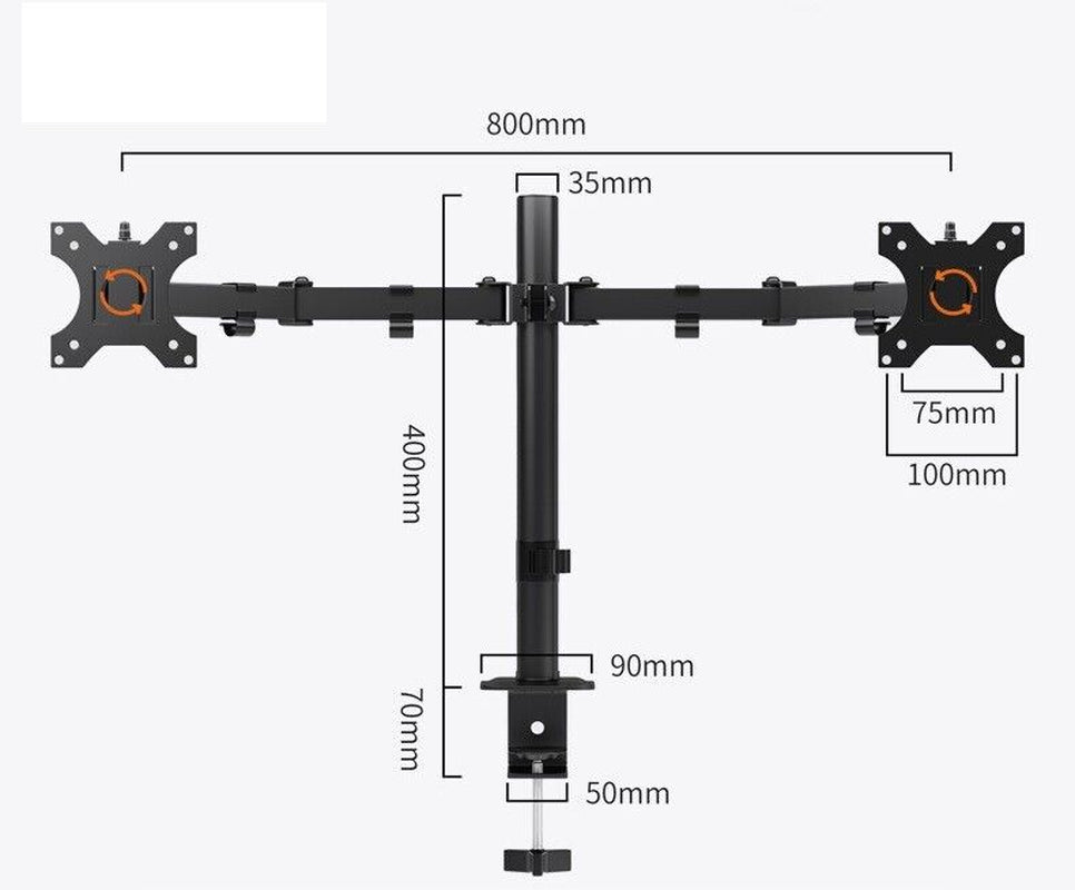 Dual Arm Desk Monitor Stand