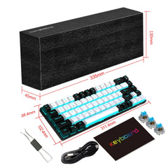68-Key RGB Mechanical Gaming Keyboard – Hot-Swap Blue